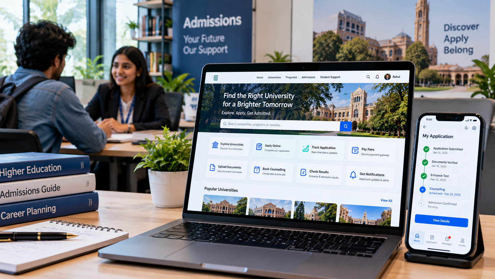 College admission portal and application platform